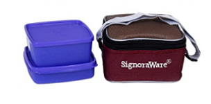 Signoraware Quick Carry Lunch Box with Bag, Violet