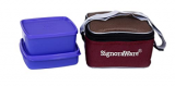 Signoraware Quick Carry Lunch Box with Bag, Violet