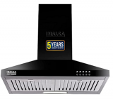 Inalsa 60 cm, 1050 m3/hr Kitchen Chimney Enya BKBF with Stainless Steel Baffle Filters